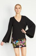 Nicole Miller Bell Sleeve Blouse