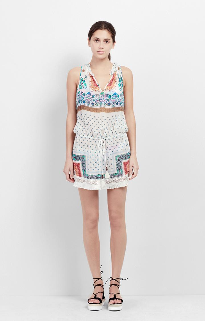Nicole Miller Tromp L'oeil Fringe Beach Dress
