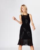 Nicole Miller Sequined Leaves Dress