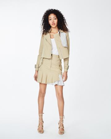 Nicole Miller Cotton Stripe Jacket