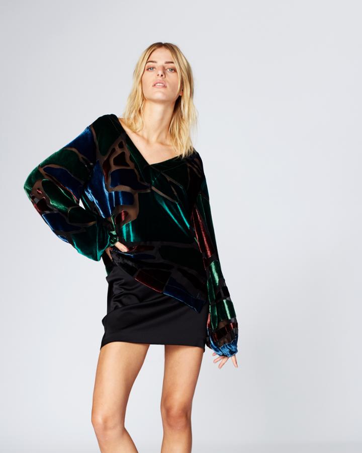 Nicole Miller Penelope Velvet Top