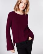 Nicole Miller Cashmere Bell Sleeve Sweater