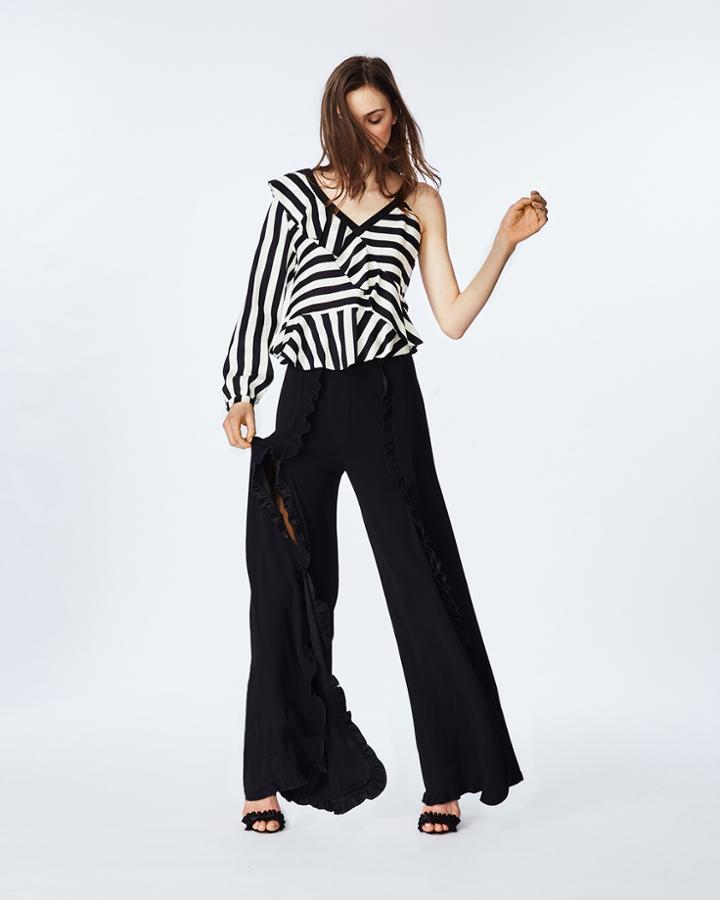 Nicole Miller Getaway Stripe Simone Blouse