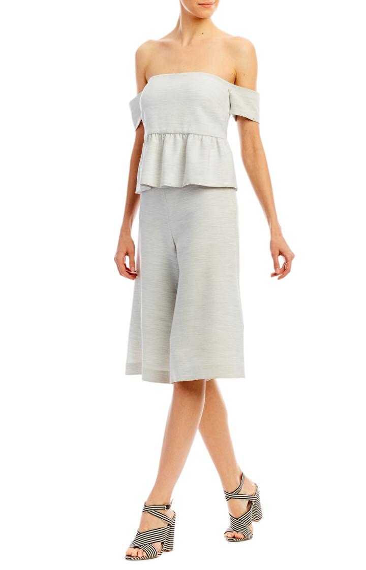Nicole Miller Off The Shoulder Ruffle Top