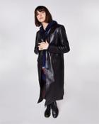 Nicole Miller Leather Reefer Coat