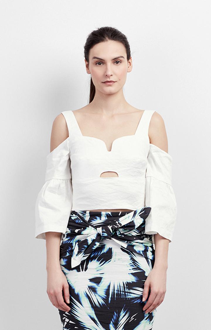 Nicole Miller Hailey Cold Shoulder Top
