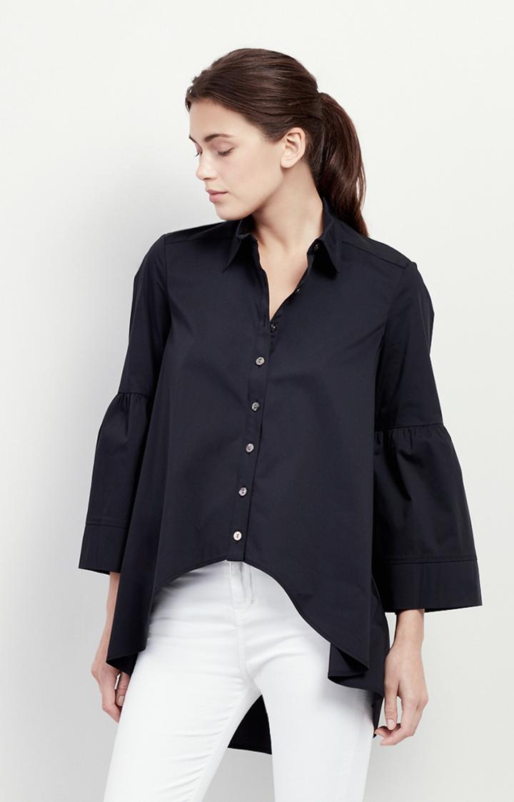 Nicole Miller Poplin Hi-lo Button Down