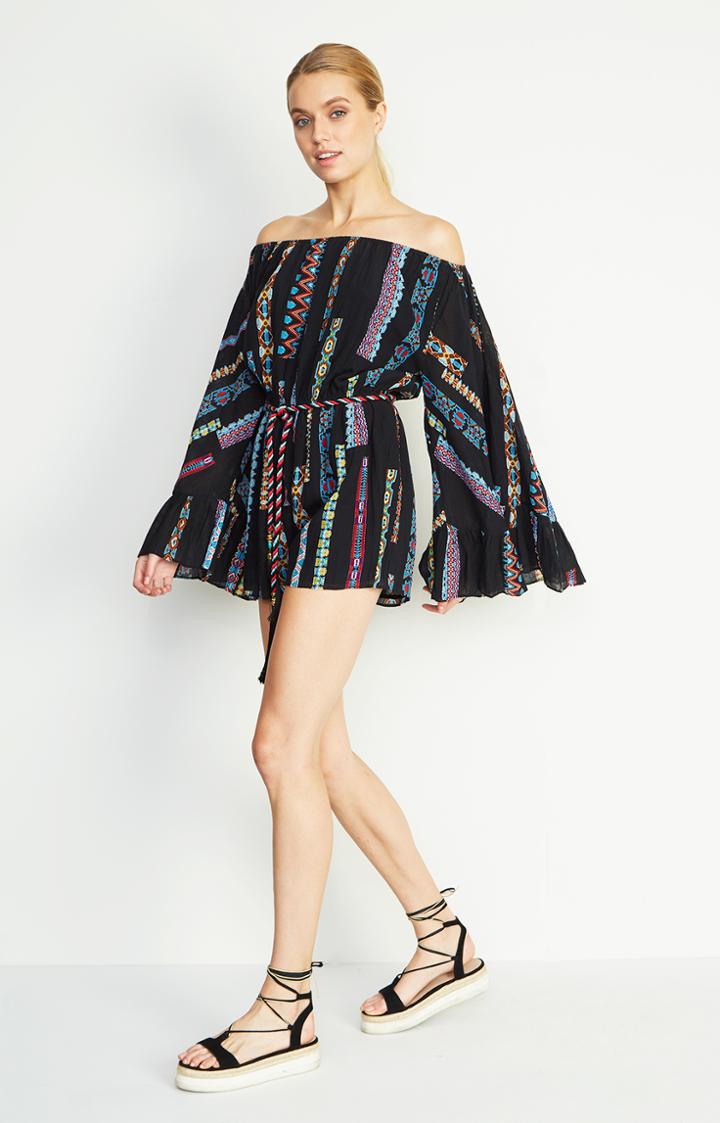 Nicole Miller Harlow Toltec Stripes Romper