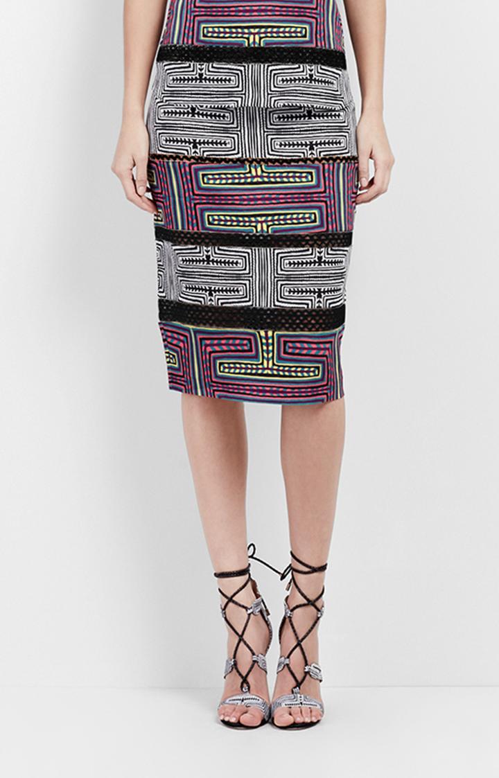 Nicole Miller Mola Maze Pencil Skirt