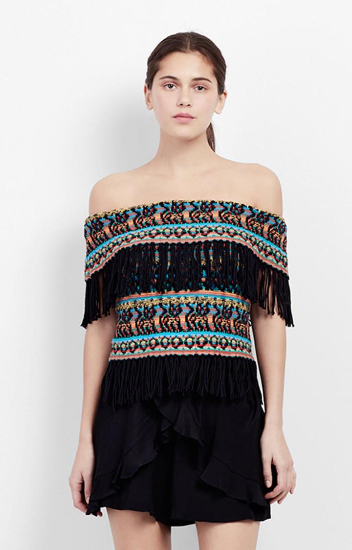 Nicole Miller Catchick Knit Crop Top