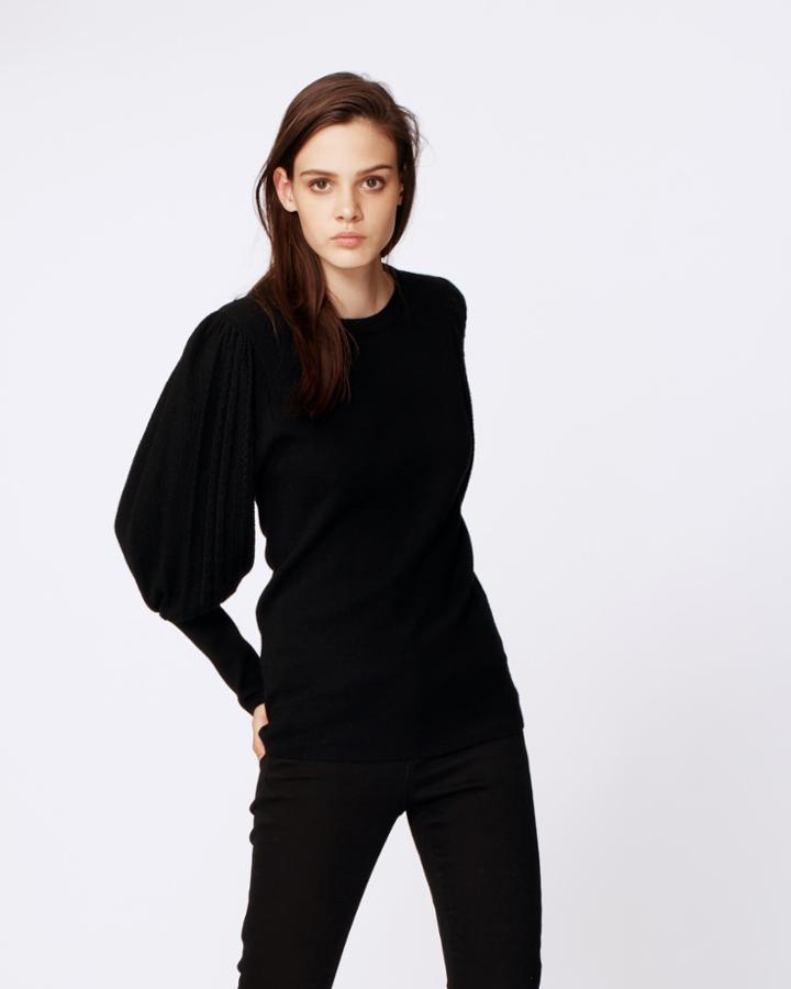 Nicole Miller Puff Sleeve Sweater