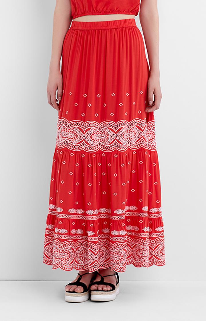 Nicole Miller Kalina Embroidered Maxi Skirt