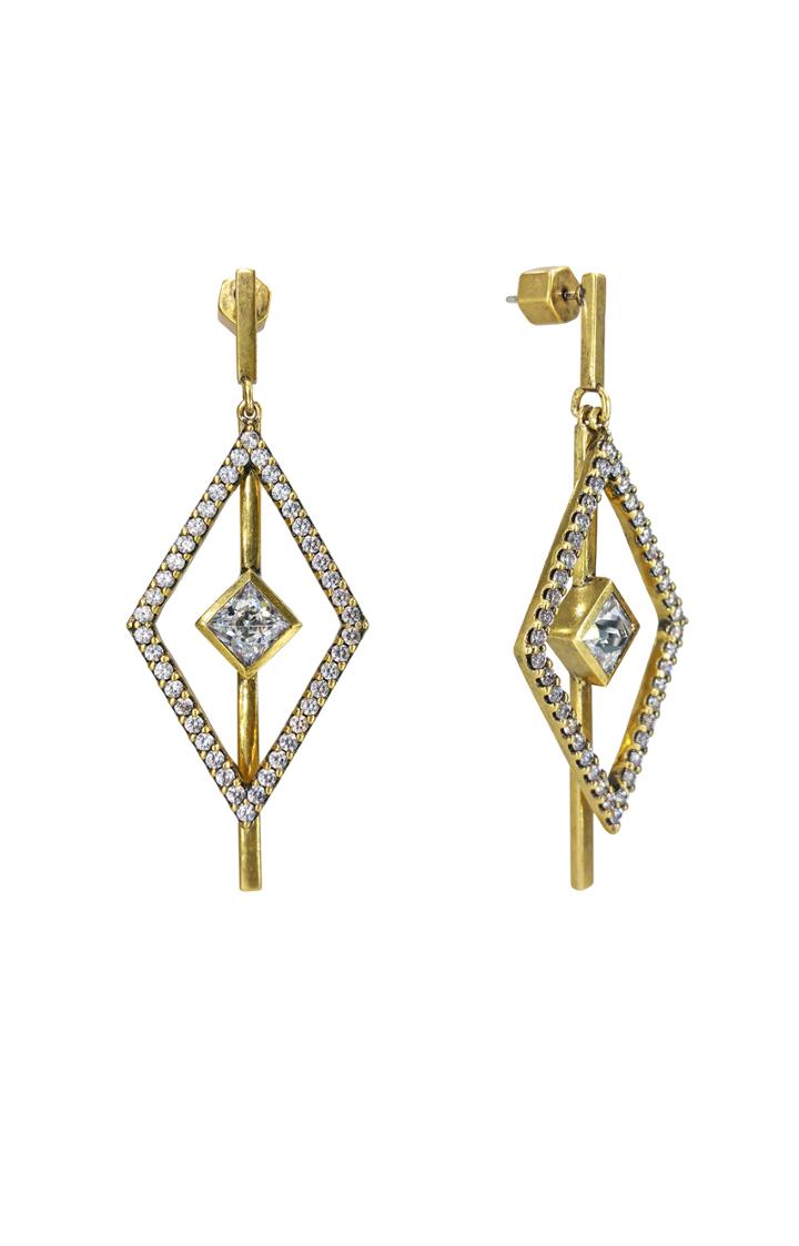 Nicole Miller Pyramid Kite Drop Earring