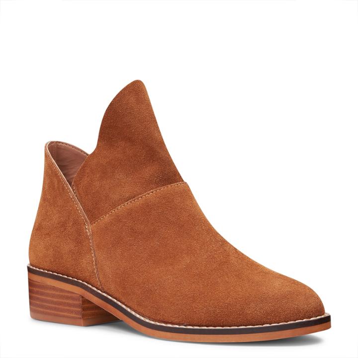 Nine West Nine West Jeriko Suede Booties, Cognac Suede