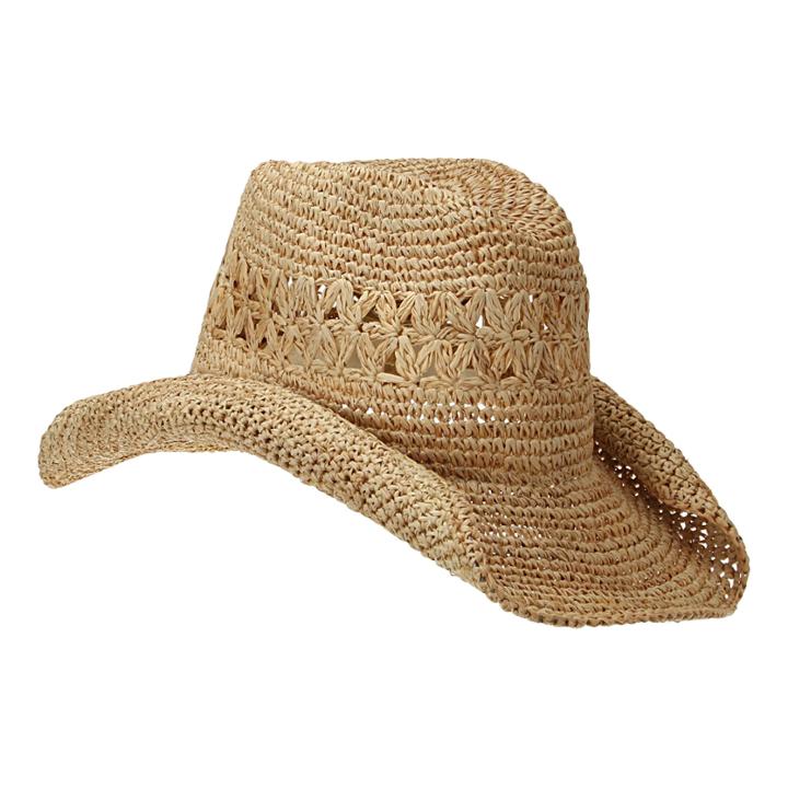 Nine West Open Weave Tweeded Cowboy Hat