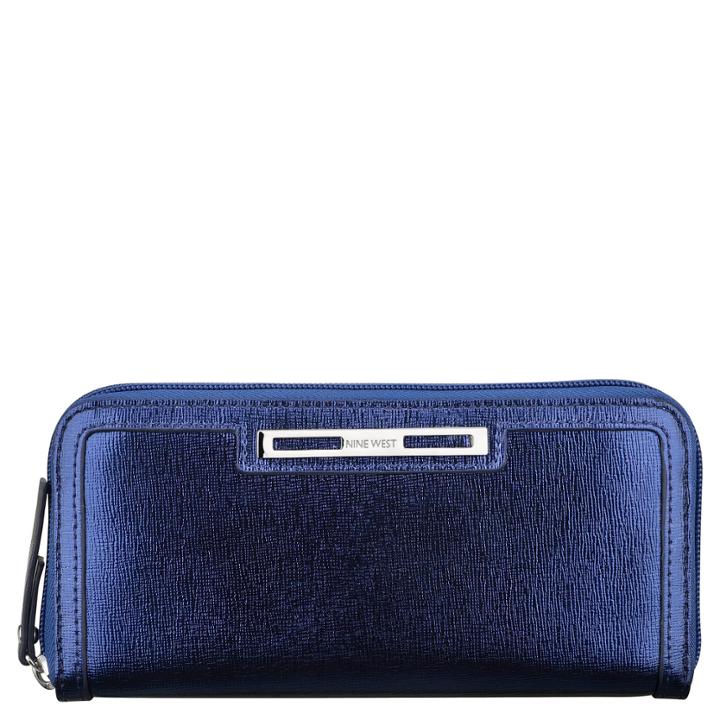 Nine West Shine Zip Around Wallet