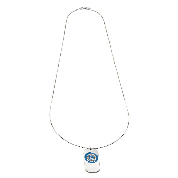 Nine West Runway Relief Large Dog Tag Necklace Runway Relief