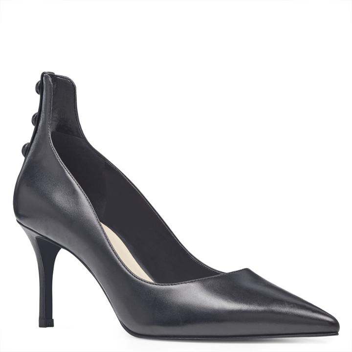 Nine West Nine West Maqui Pointy Toe Pumps, Black Leather