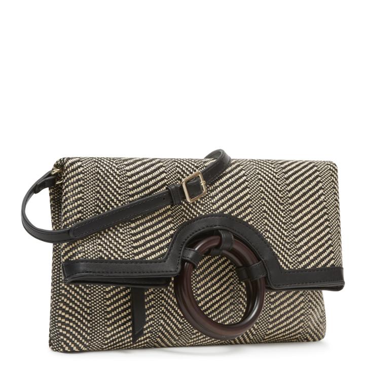 Nine West Nine West Wendie Foldover Clutch, Natural/black