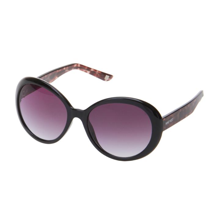 Nine West Black Round Frame Sunglasses