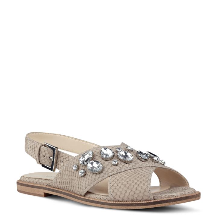 Nine West Nine West Ostina Slingback Sandals, Taupe Leather