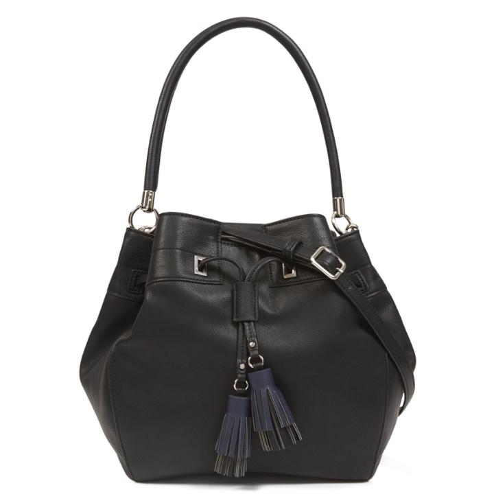 Nine West Nine West Take A Lift Bucket Bag, Black/moody Blue
