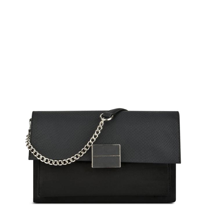 Nine West Nine West Fausta Foldover Clutch, Black/black Synthetic