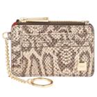 Nine West Bleeker Snake Embossed Leather Card Holder