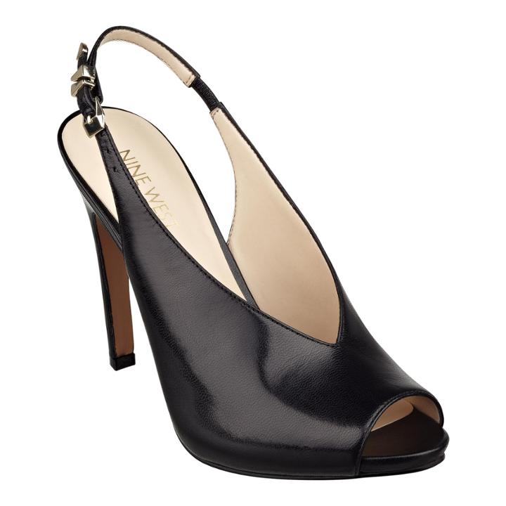 Nine West Mintcondit Leather Peep Toe Pumps