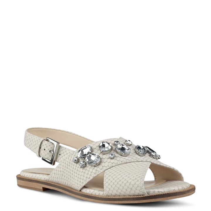 Nine West Nine West Ostina Slingback Sandals, Off White Leather