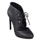Nine West Nicolette Black Lace-up Booties