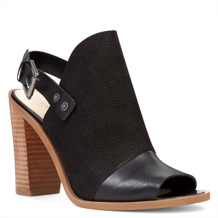 Nine West Nine West Pickens Peep Toe Dress Booties, Black Nubuck