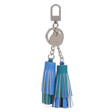 Nine West Nine West Double Tassel Key Chain, Ceramic Blue/ Peacock
