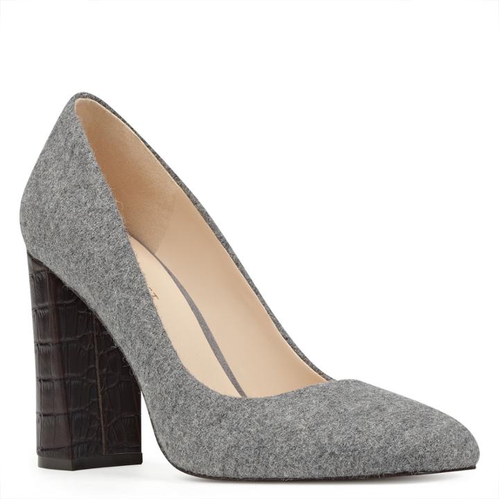 Nine West Nine West Denton Dress Pumps, Grey Wool