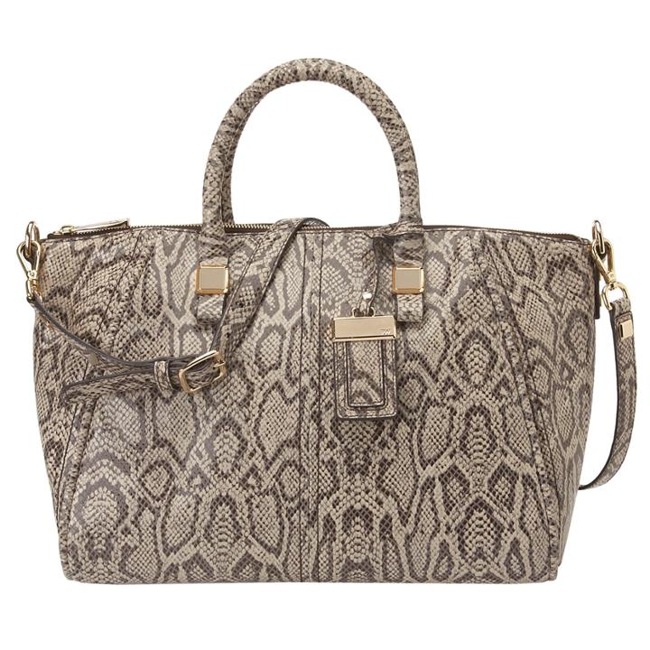 Nine West Tribeca Snake Embossed Leather Satchel