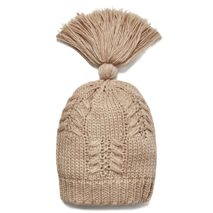 Nine West Nine West Arrow Stitch Beanie With Tassel