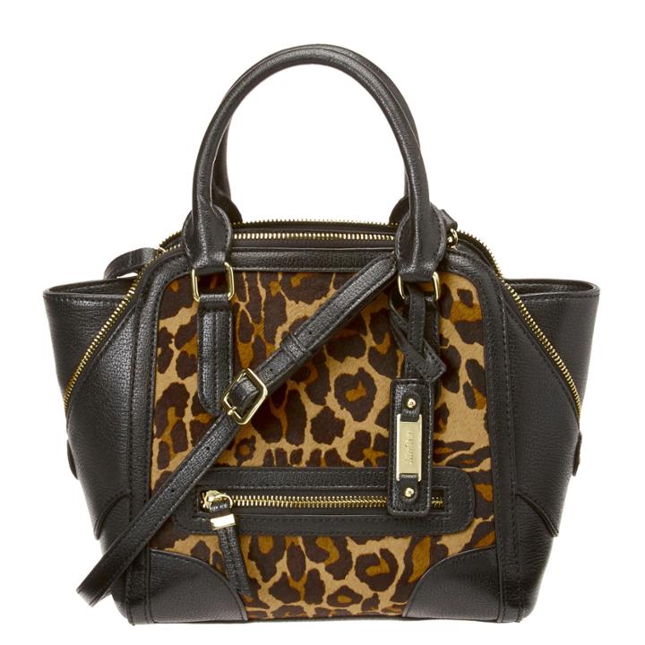 Nine West Punch Love Leopard Print Crossbody Mini Satchel