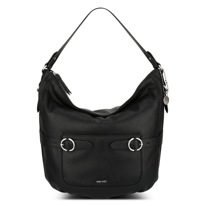 Nine West Nine West Adine Hobo Bag, Black Synthetic