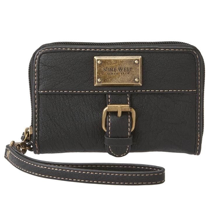 Nine West Battleship Zip Around Wallet