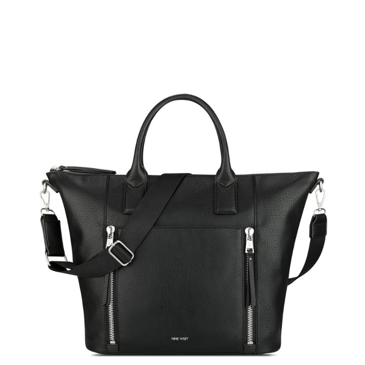 Nine West Nine West Georgieva Faux Leather Tote, Black Synthetic