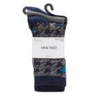 Nine West Houndstooth Crew Socks