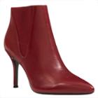 Nine West Nine West Front Pointy Toe Booties, Wine/ Wine Leather