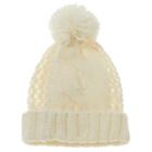 Nine West Cable & Open Weave Beanie Hat