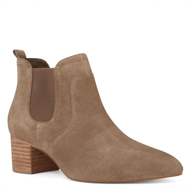 Nine West Nine West Auggy Pointy Toe Booties, Taupe Suede