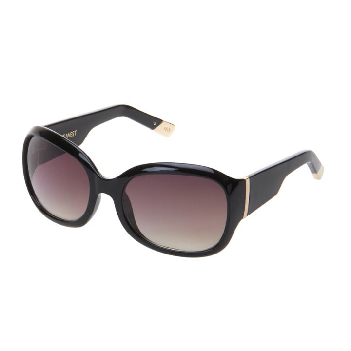 Nine West Black Rectangular Sunglasses
