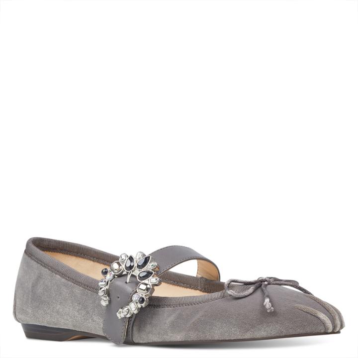 Nine West Nine West Xandi Mary Janes, Grey Velvet
