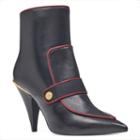 Nine West Nine West Westham Pointy Toe Booties, Black Leather/wine Trim