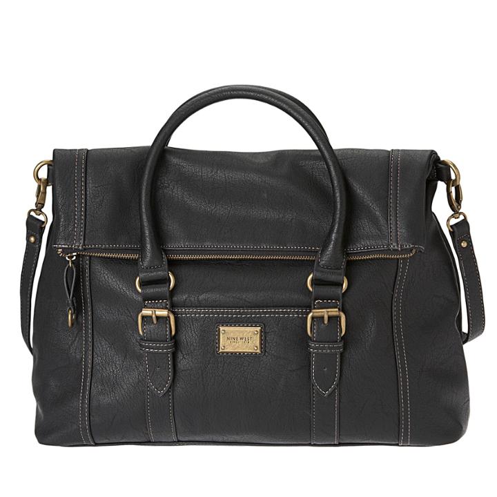 Nine West Battleship Foldover Shopper Handbag