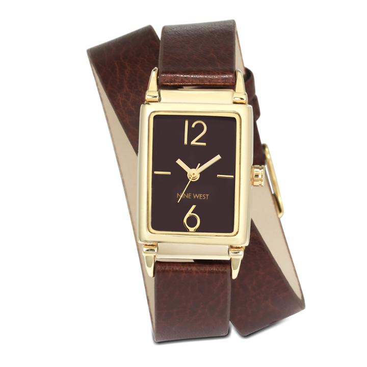 Nine West Oniella Brown Double Strap Watch