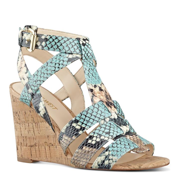 Nine West Farfalla Caged Wedge Sandals